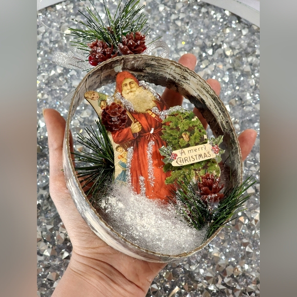 Other - Father Christmas St. Nick Ornament Primitive Folk Victorian Style Holiday Decor